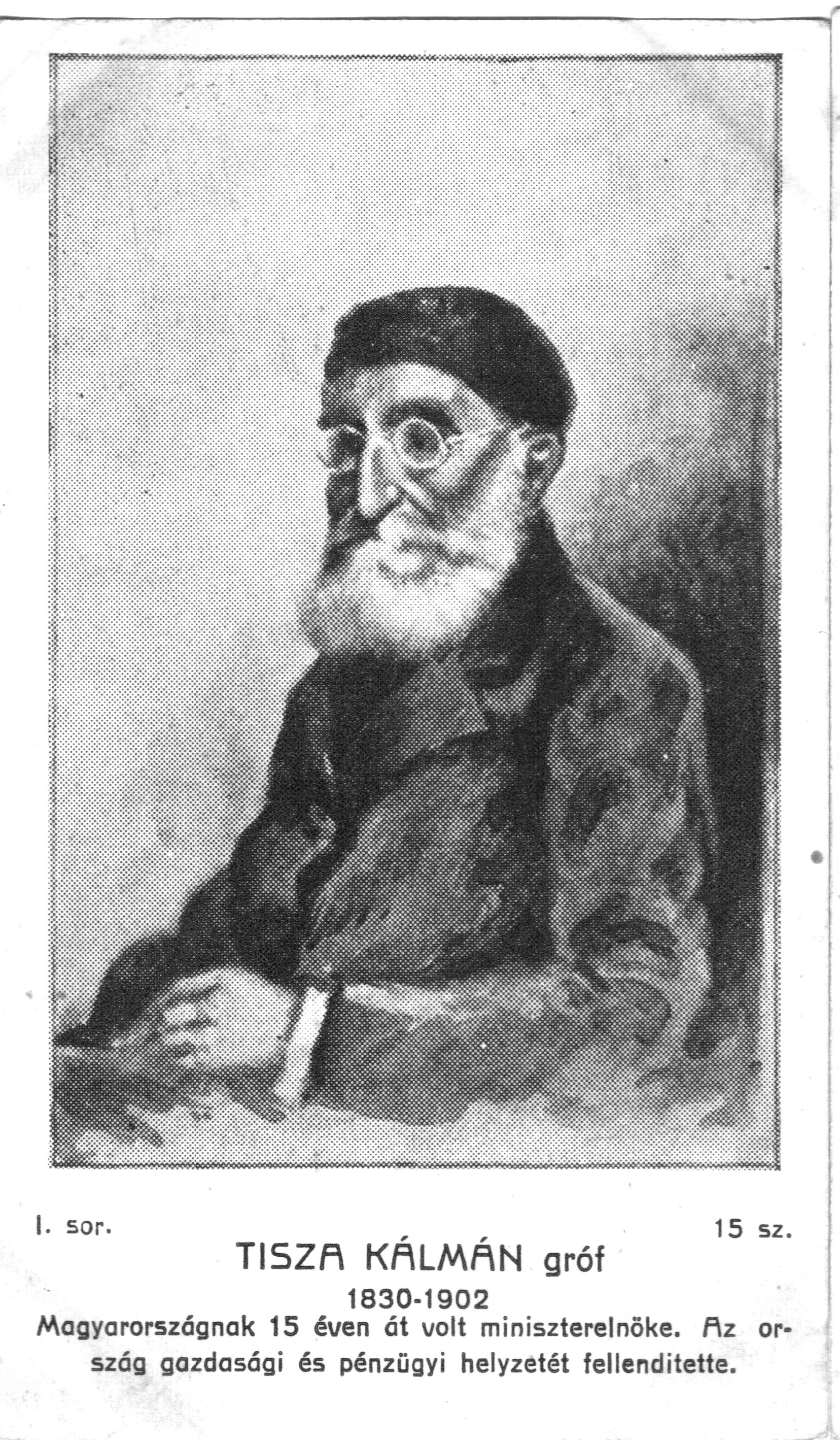 Imagem de referência relacionada a Kálmán Tisza, item descrito como político húngaro, primeiro-ministro da Hungria (1830–1902)