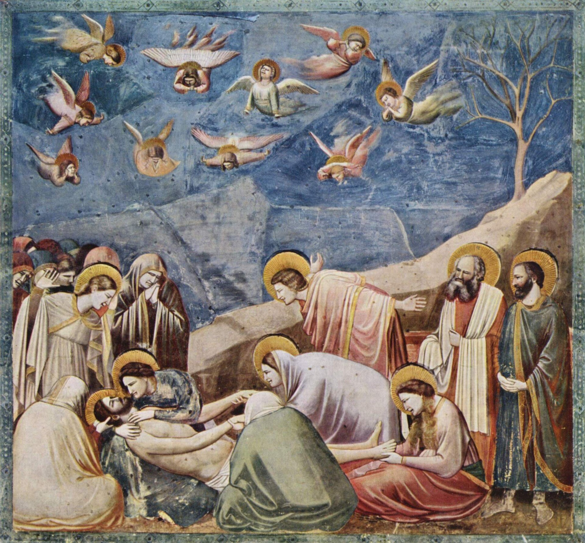 Imagem de referência de A lamentação sobre o Cristo morto, descrito nos dados abertos como pintura de Alessandro Turchi (National Gallery of Armenia)