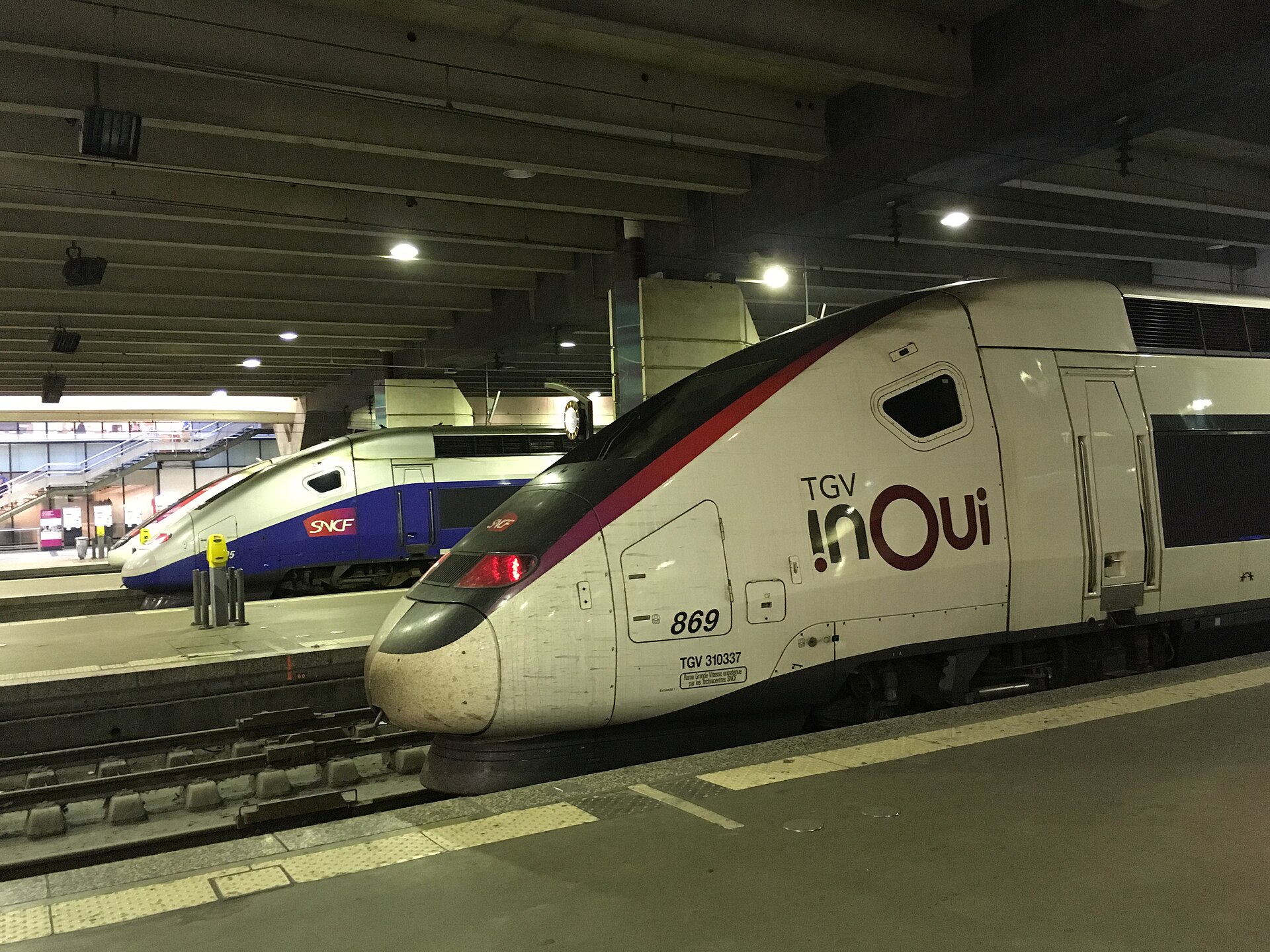 Imagem de referência relacionada a TGV inOui, item descrito como serviço ferroviário de alta velocidade