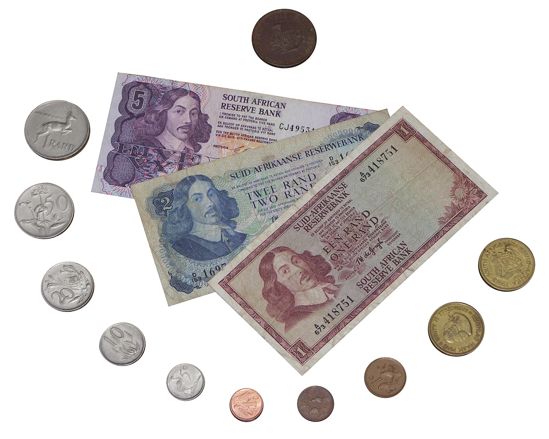 Imagem de referência de rand, descrito nos dados abertos como moeda da África do Sul