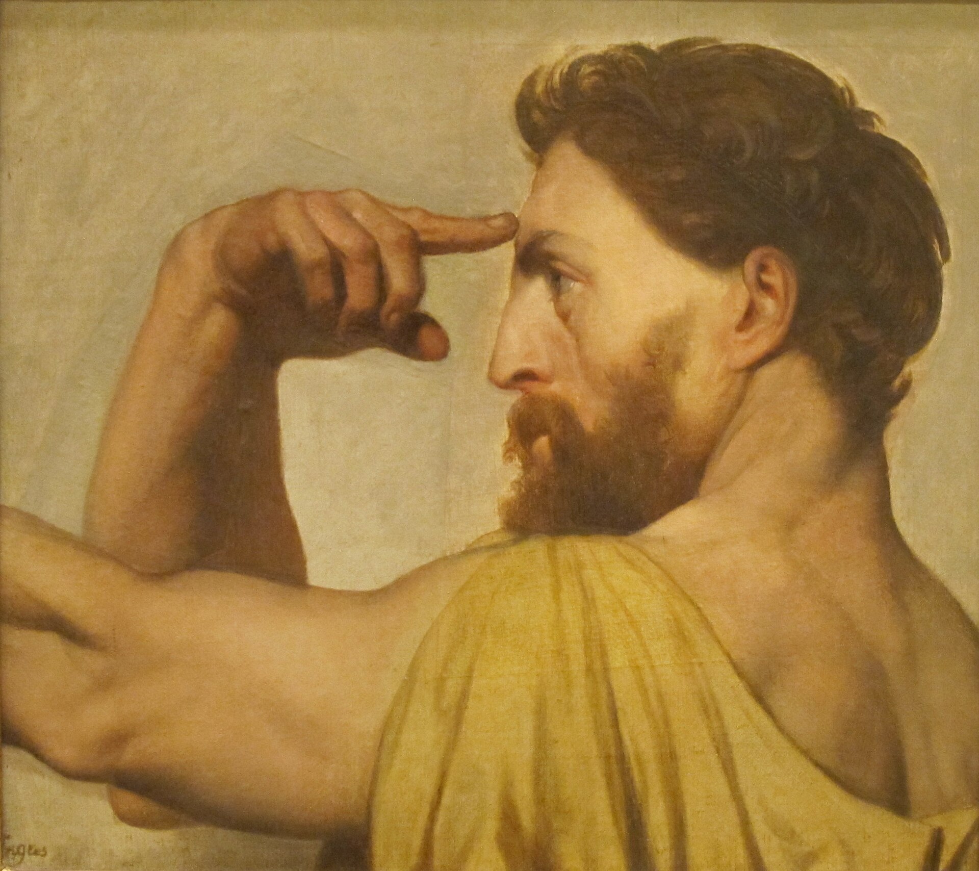 Imagem de referência de Estudo para a Apoteose de Homero, descrito nos dados abertos como pintura de Jean-Auguste Dominique Ingres