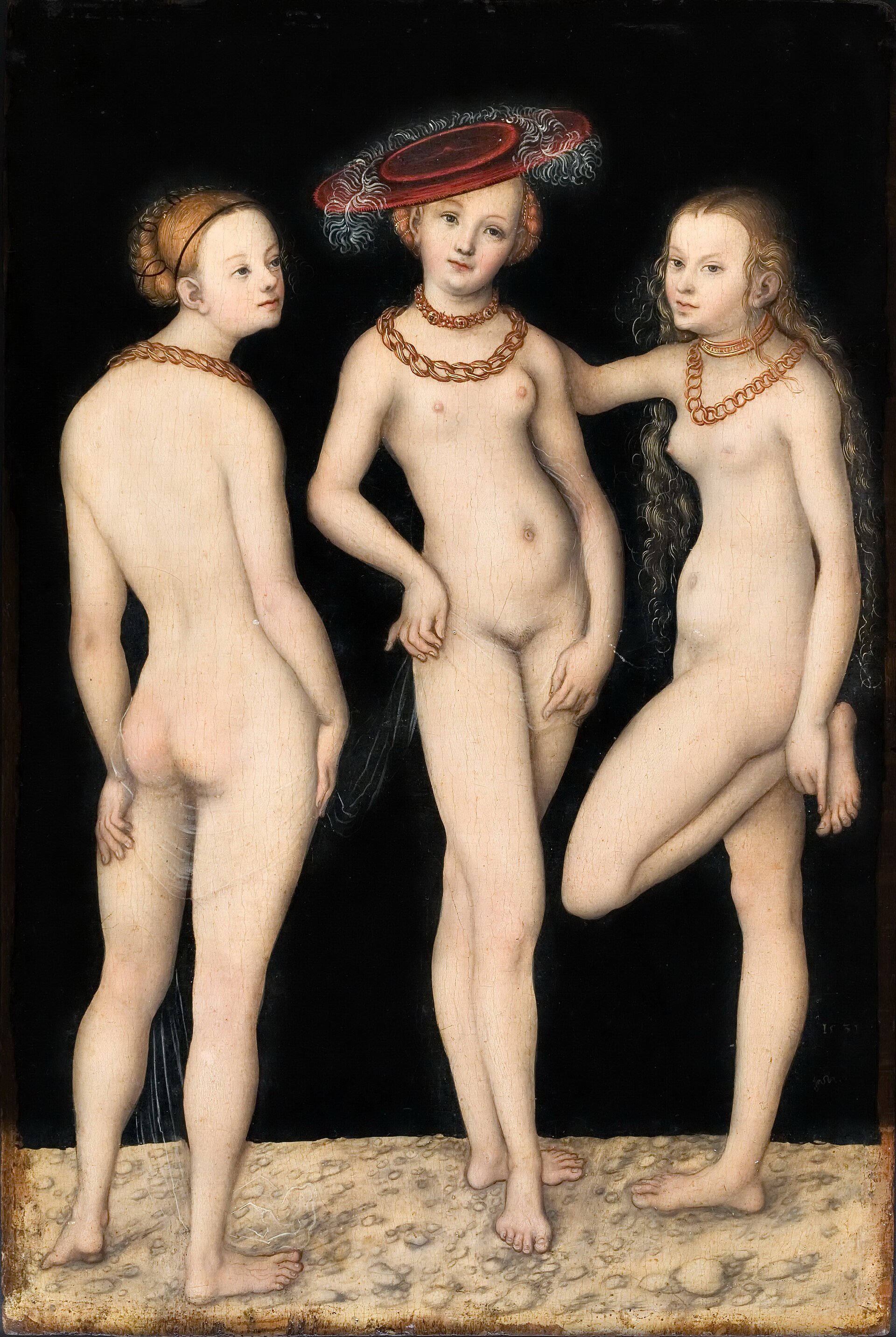 Imagem de referência de As Três Graças (Cranach), descrito nos dados abertos como pintura de Lucas Cranach, o Velho, 1531