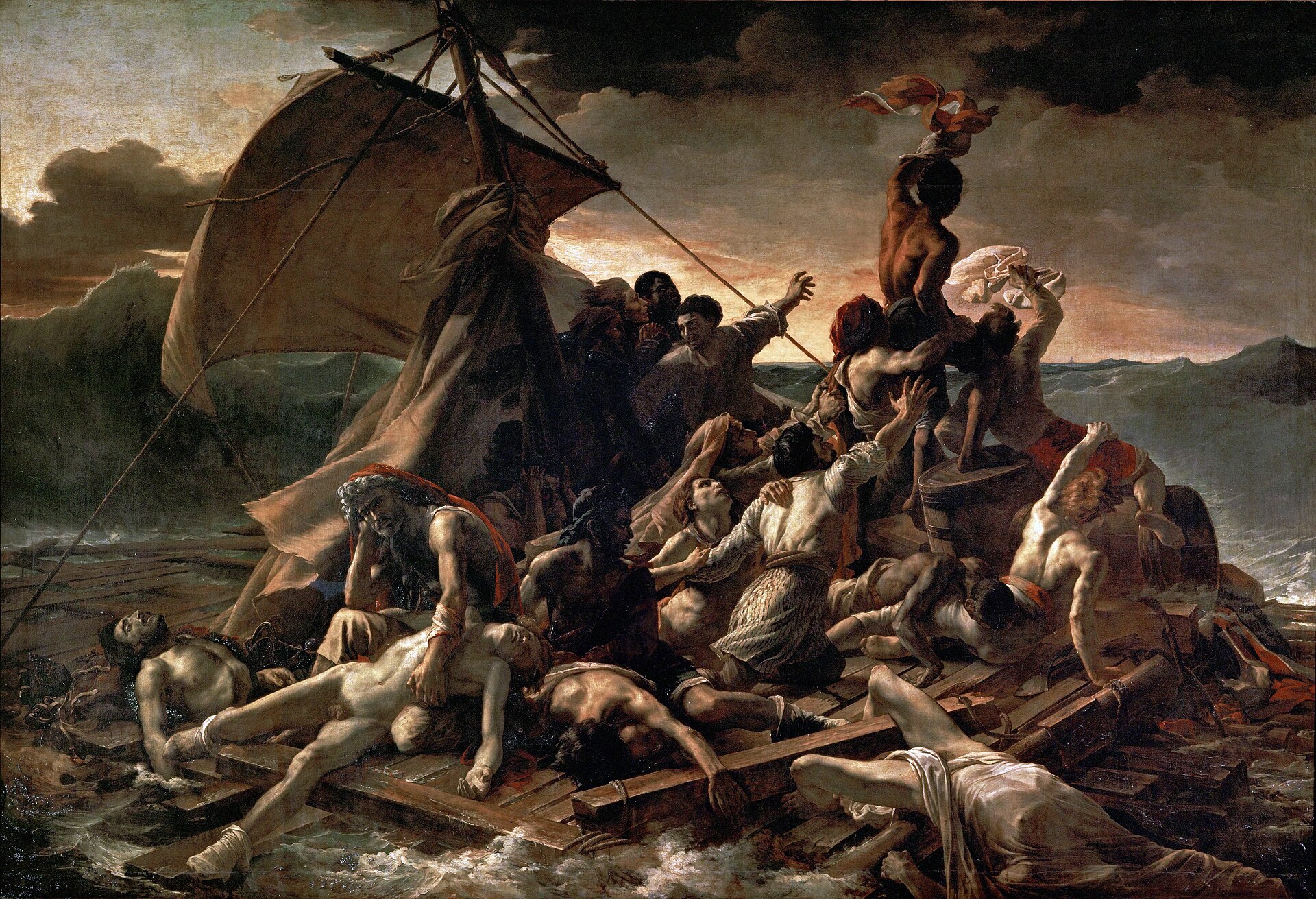 Imagem de referência de A Balsa da Medusa, descrito nos dados abertos como pintura de Théodore Géricault