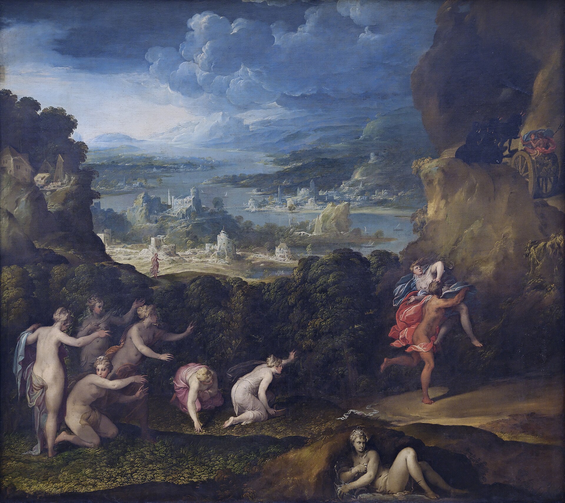 Imagem de referência de Rapto de Proserpina, descrito nos dados abertos como pintura de Niccolò dell'Abbate