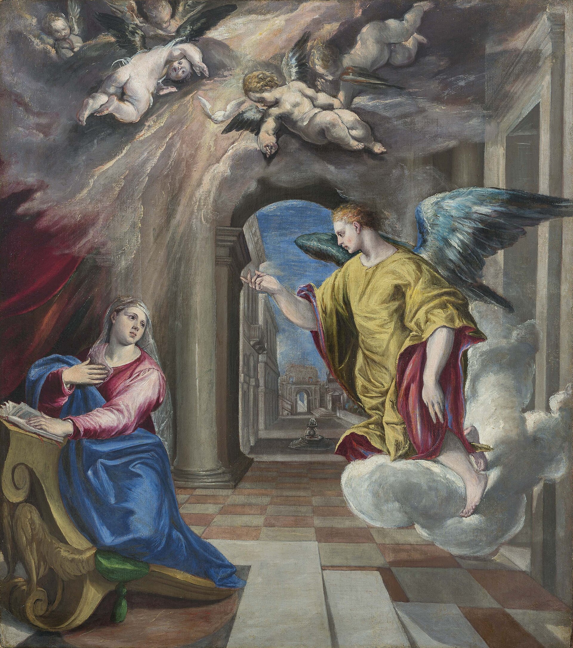 Imagem de referência de Anunciação, descrito nos dados abertos como pintura de El Greco