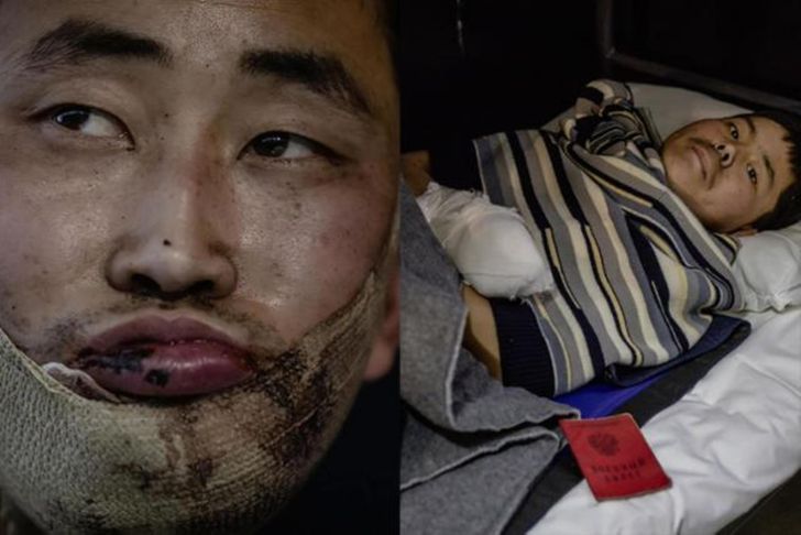 North Korean soldiers, who were captured by Ukrainian forces, at a prisoner-of-war camp in Ukraine / Captured from Ukrainian President Volodymyr Zelenskyy's X