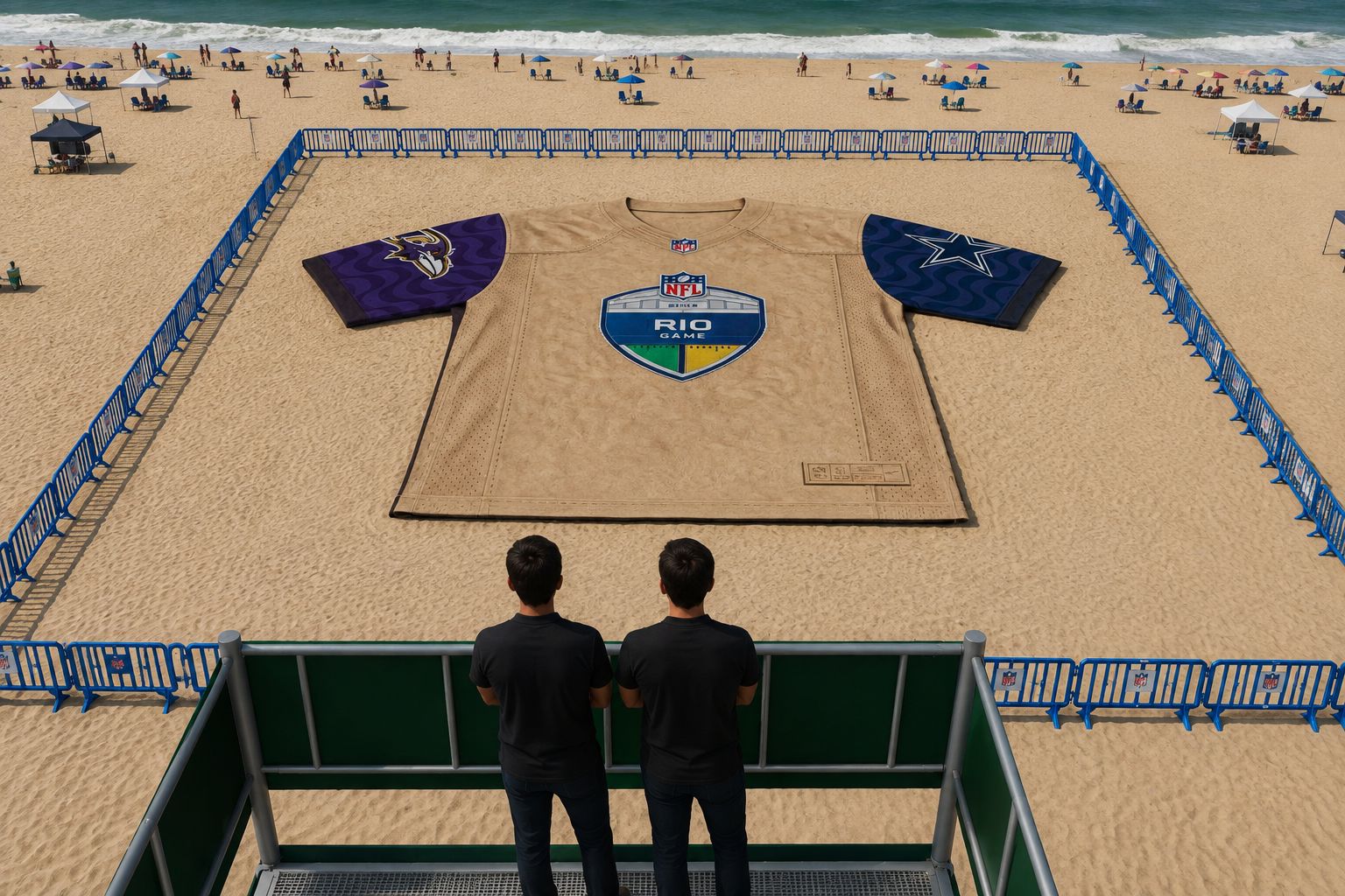 Uniforme gigante invade praia de Copacabana no Rio; entenda