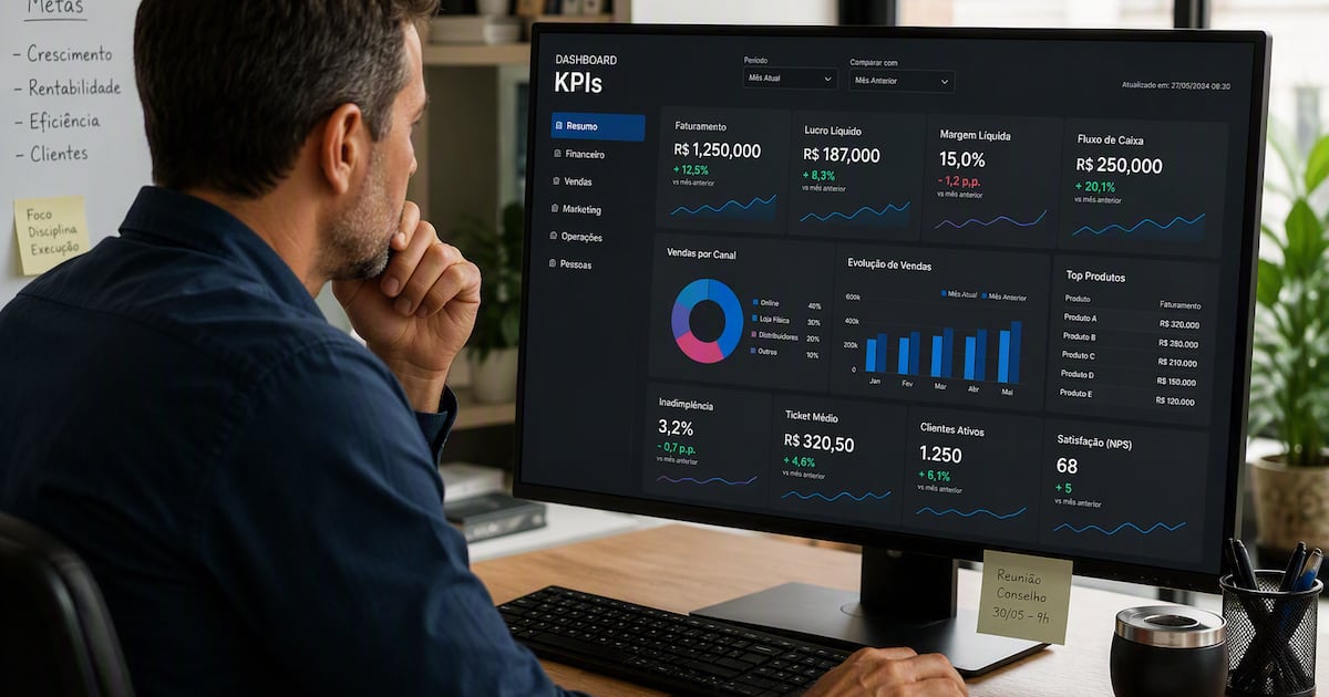 Dashboard com KPIs: o que separa uma empresa profissional de uma amadora