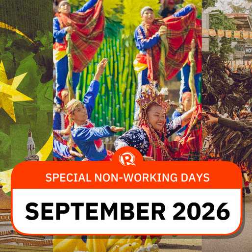 LIST: September 2026 special non-working days in PH provinces, cities, towns