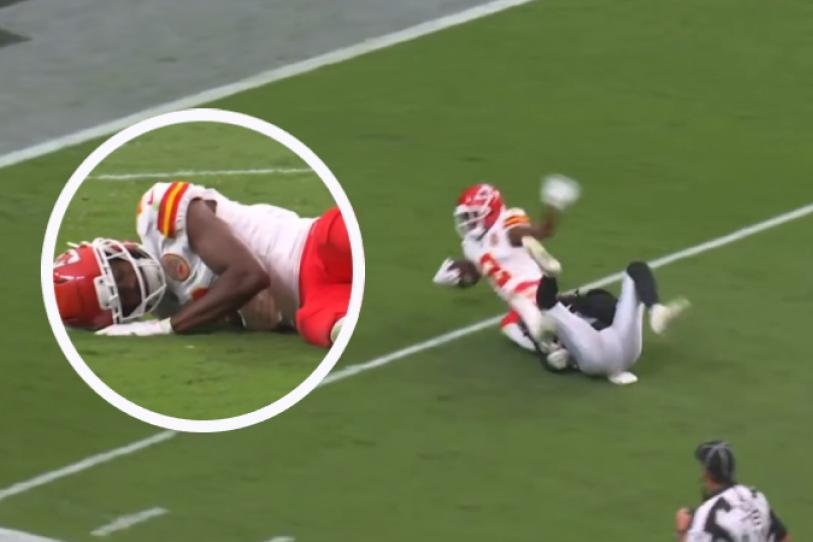 Tyquan Thornton sofre escalofriante lesão na vitória dos Chiefs sobre os Raiders