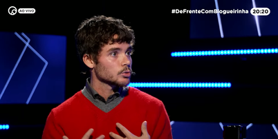 João Lucas, cantor, durante participação no 'De Frente com Blogueirinha' Foto: Reprodução | YouTube