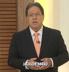 Jackson Abrão na época em que comandada o 'Jornal da Anhanguera' na afiliada da Globo em Goiás Foto: Reprodução