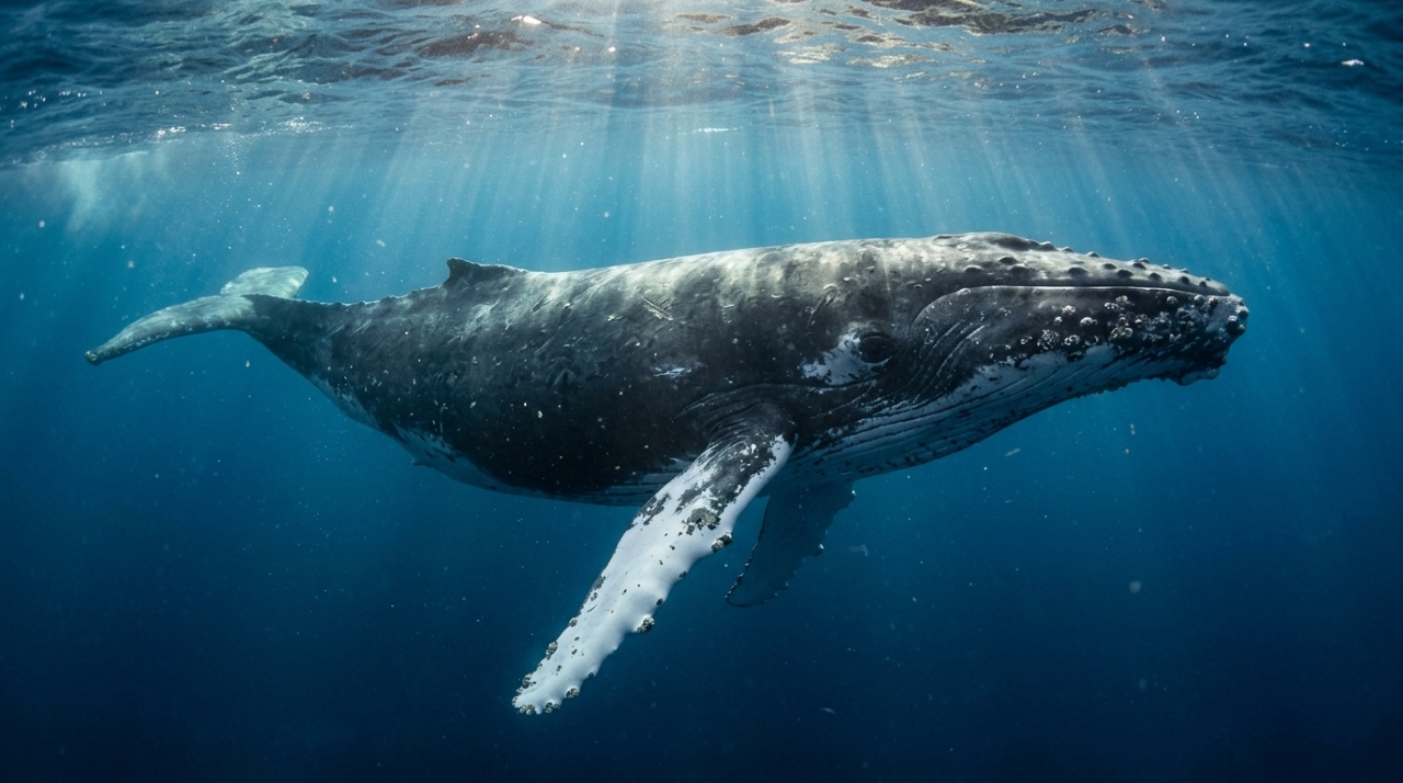 A baleia que pode atravessar oceanos inteiros durante a migração e ainda reaparecer anos depois em regiões onde pesquisadores já haviam fotografado sua cauda