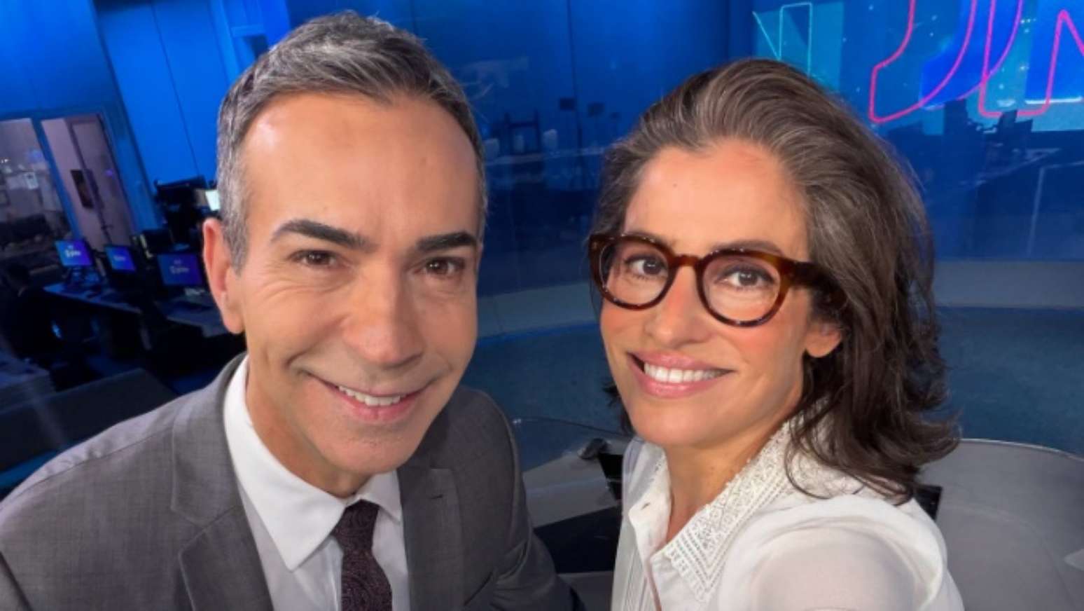Âncoras do 'JN', César Tralli e Renata Vasconcellos estão entre os profissionais mais valorizados pela Globo