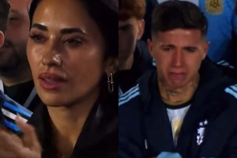 Comparação entre reações de Antonella e Enzo Fernández em despedida de Messi viraliza; veja o momento