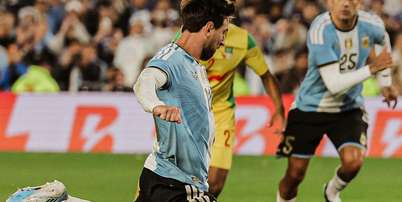 Messi marcou de pênalti contra o Benin em sua despedida da seleção argentina Foto: Reprodução/Instagram/@afasleccion