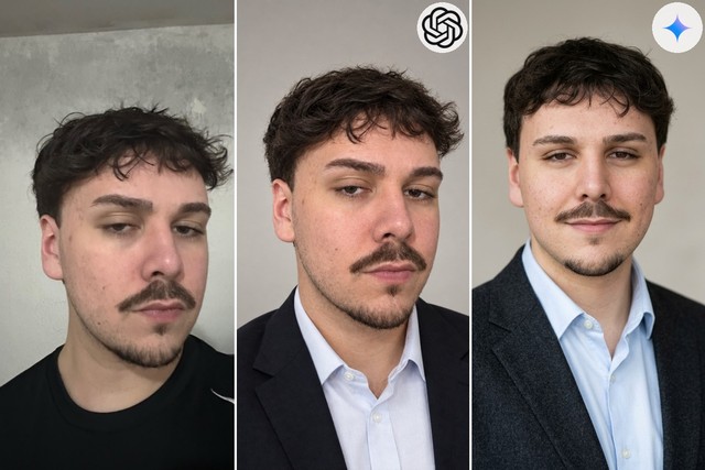 Prompts para foto profissional: comparamos os resultados do ChatGPT e Gemini