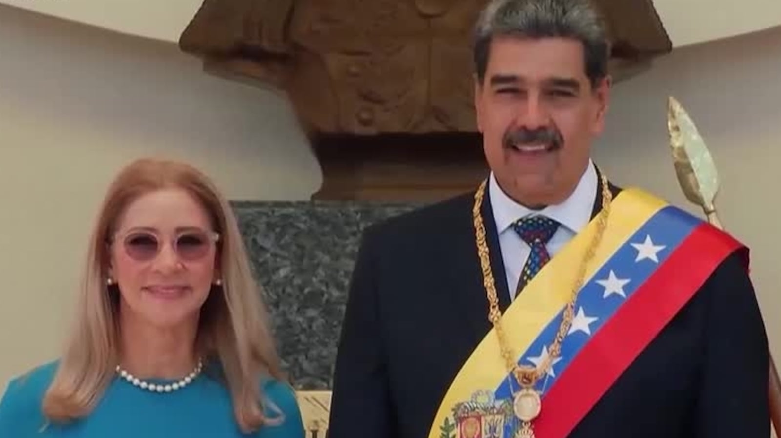 Cília Flores e Nicolás Maduro foram capturados pelos EUA em janeiro deste ano Reprodução/RECORD